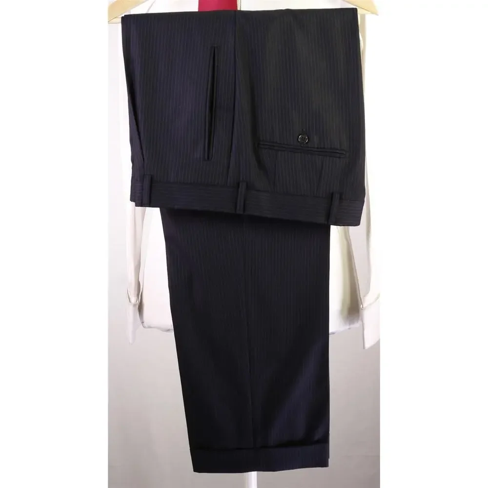 Hugo Boss Einstein/Sigma Navy Blue Pinstripe Super 120's Wool Suit 40R